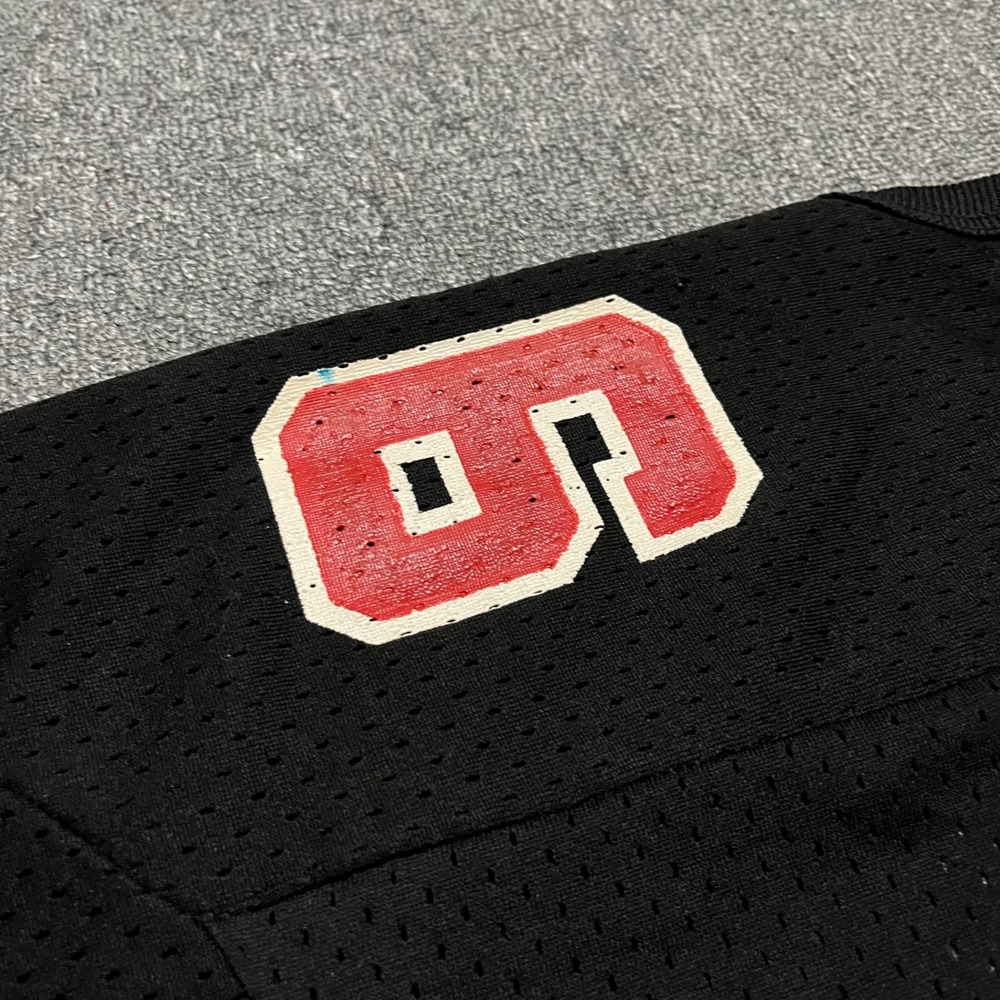 Vintage Sports‎ Belle Shawnee Football Jersey 36 Black Mesh Red No Size - Picture 11 of 11